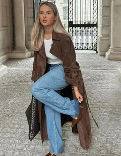 Chic Double-Breasted Trench
