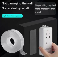 Nano Double-Sided Reusable Transparent Waterproof Tape for Kitchen and Bathroom