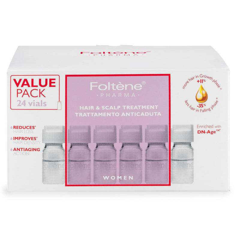 FOLTENE Hair Growth Serum Woman - Scalp Serum for Hair Growth for Thicker Stronger Locks - Revolutionary Hair Serum for Hair Growth Anti Hair Loss Serum for Strengthening Your Hair (24 Vials)