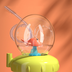 Children's Silicone Straw Cup with Handles – Leakproof Kindergarten Water Bottle