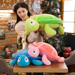 Colorful Plush Turtle Toy Pillow for Kids
