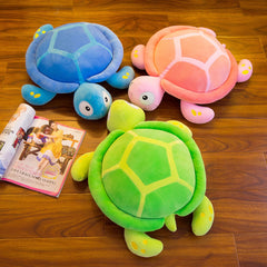 Colorful Plush Turtle Toy Pillow for Kids